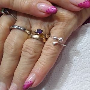 925 Silver Long Tail Wrap Cat Ring